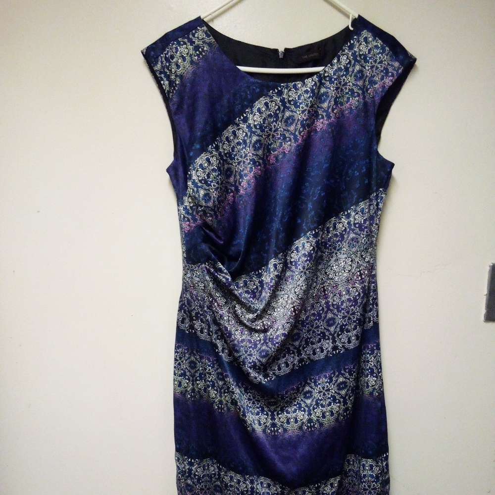 The Limited Printed Rouged Sleeveless Midi Dress Size 12